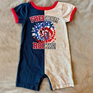 4/$10 - Way to Celebrate Patriotic “Freedom Rocks” Toddler Romper | 4th of July